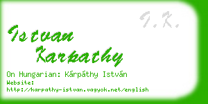 istvan karpathy business card